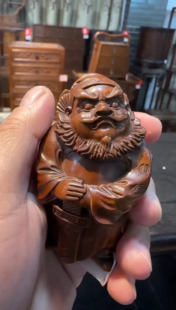 木小叶黄杨木  钟馗 摆件