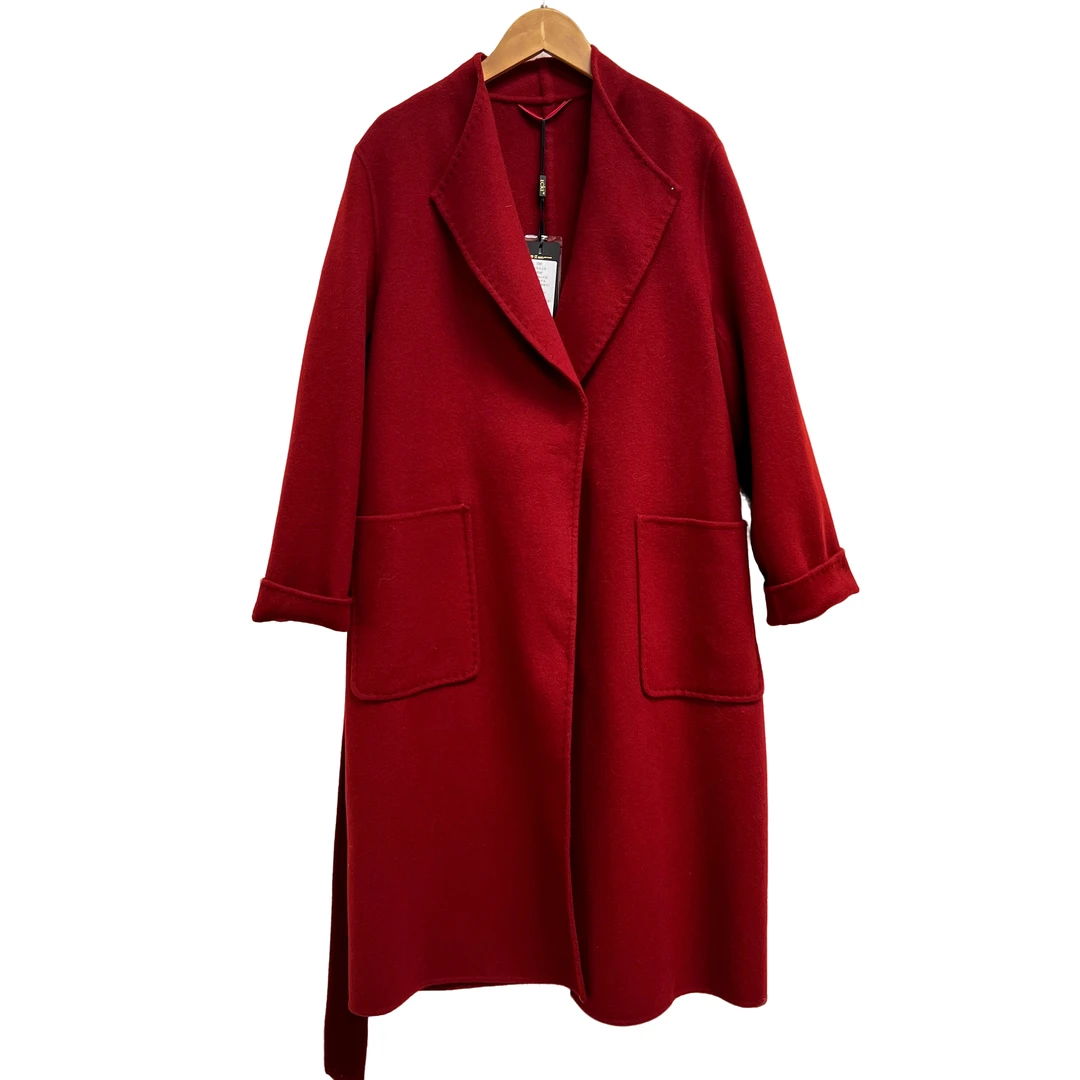 银钻大衣精选玛菲秋冬新款洋气气质女士红色大衣-9069