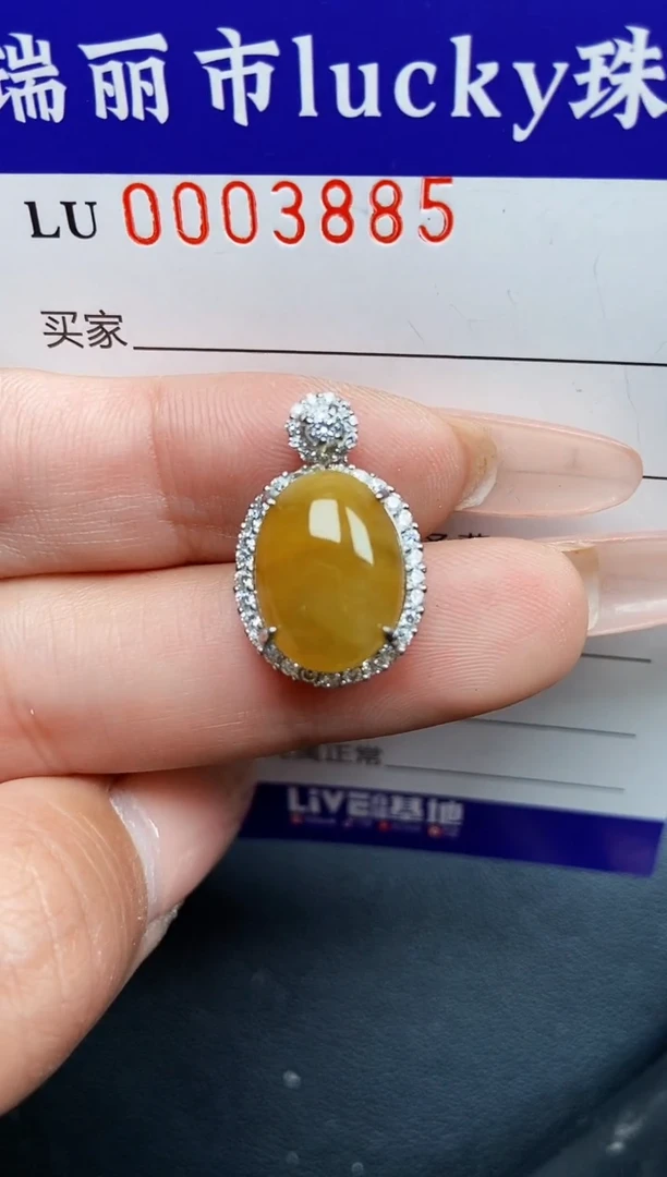 【闪购商品】翡翠颈饰银S925镶嵌3885