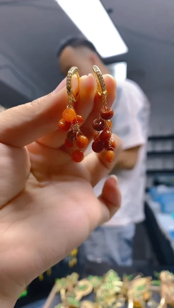 翡翠合金耳饰057翡翠耳包