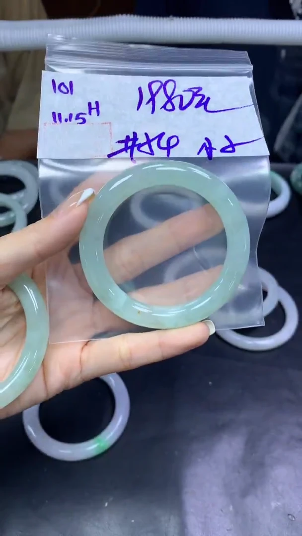 未镶嵌定制翡翠101手镯54纹+1980元+拍一发一