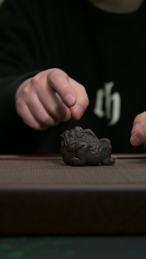 【闪购商品】紫砂茶壶宜兴原矿紫砂@@金蟾