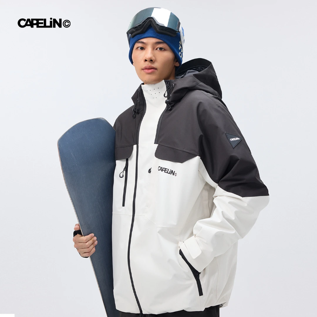 CAPELIN滑雪服单双板男女款拼色防水外套2025年新款户外滑雪衣J17