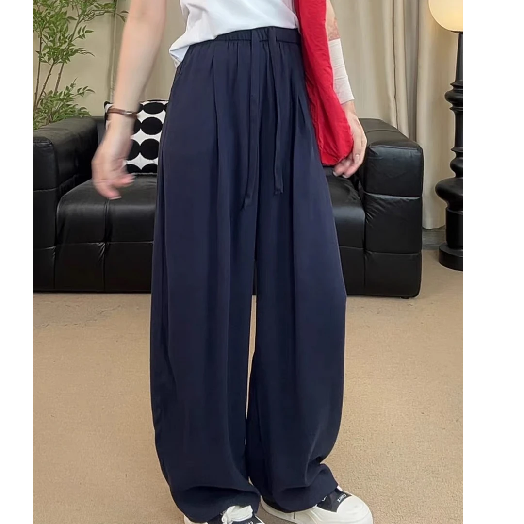 裤长110cm高个子加长阔腿裤显瘦直筒休闲裤夏季薄款超长拖地裤
