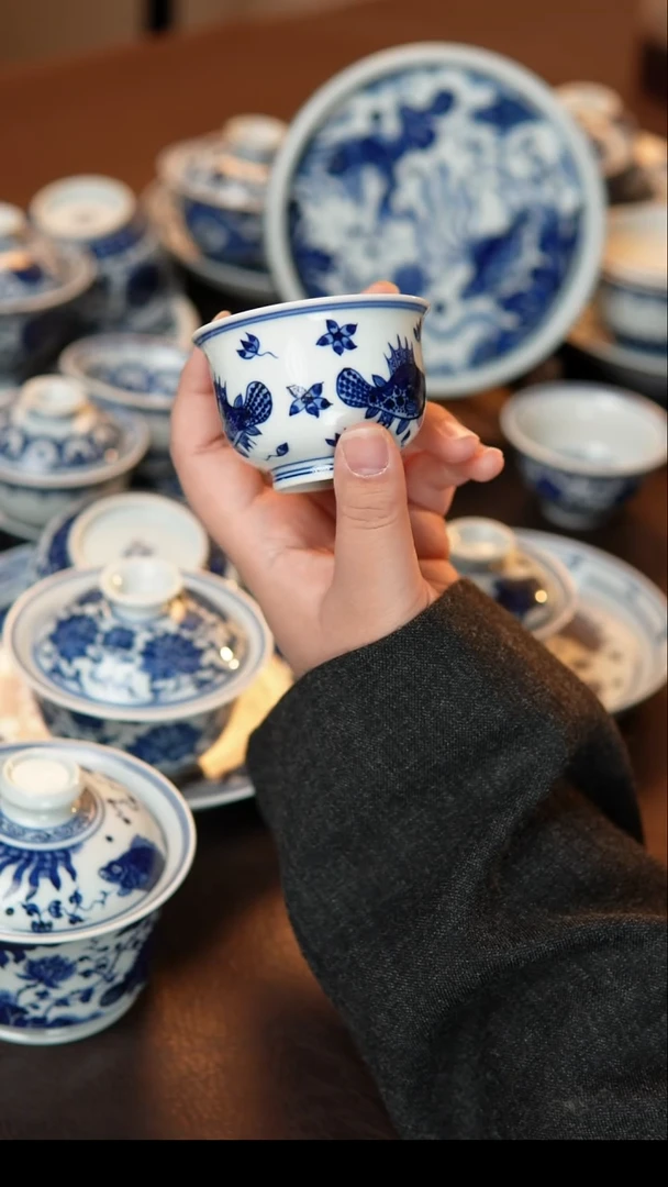 其他陶瓷桃花满鳜主人杯