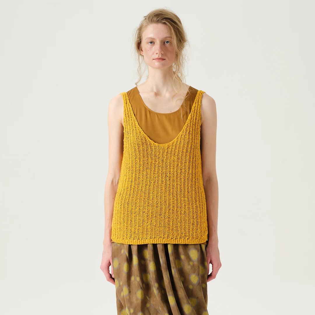 FAFAMOON宽松钩花背心FFMN05137BN