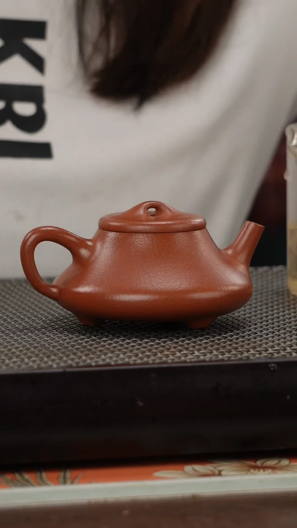 茶壶紫砂绝红降坡精工纳瓢140cc