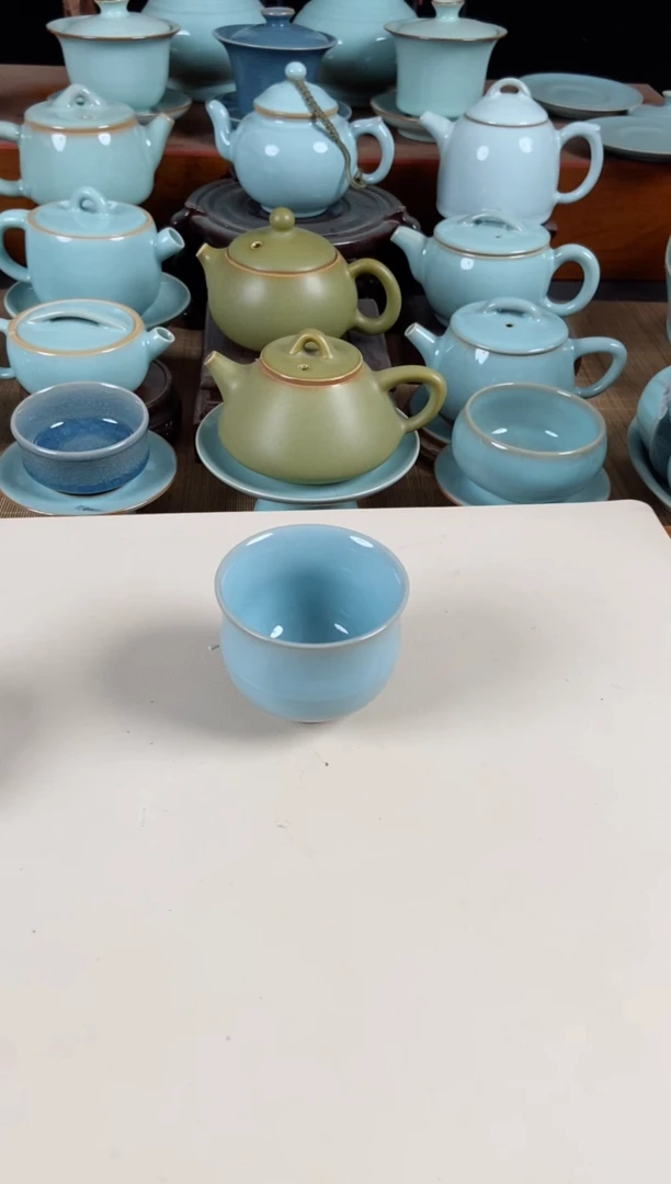 【闪购商品】其他微瑕原泥胎压手杯汝瓷主人杯