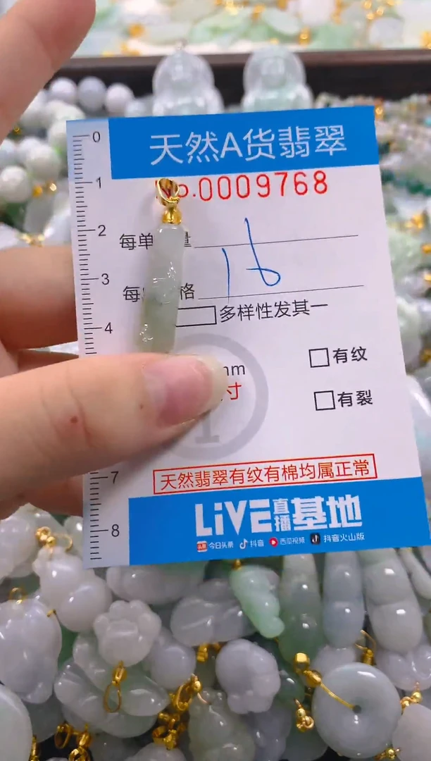 颈饰未镶嵌翡翠净货挂件-9768