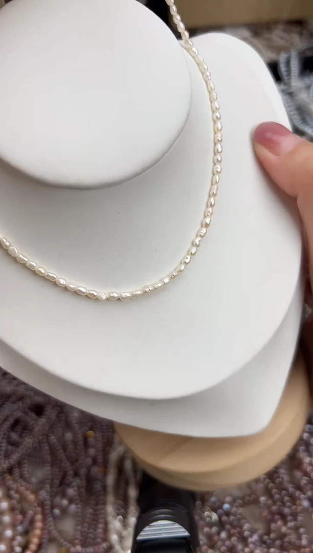 未镶嵌福利淡水珍珠无核*强光珍珠项链（很小）多样性发一2mm左右