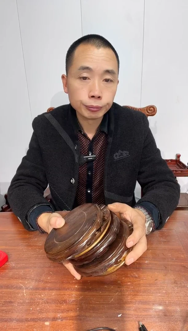 木村*瑕疵处理非花整木  黑圆14*15*2.6 五个