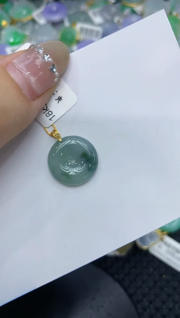 【闪购商品】翡翠颈饰18K金镶嵌222222222