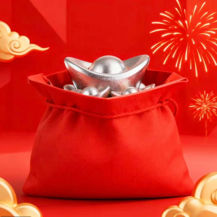 首饰袋 十克古法元宝实心乔迁居家装饰摆件送礼佳品B