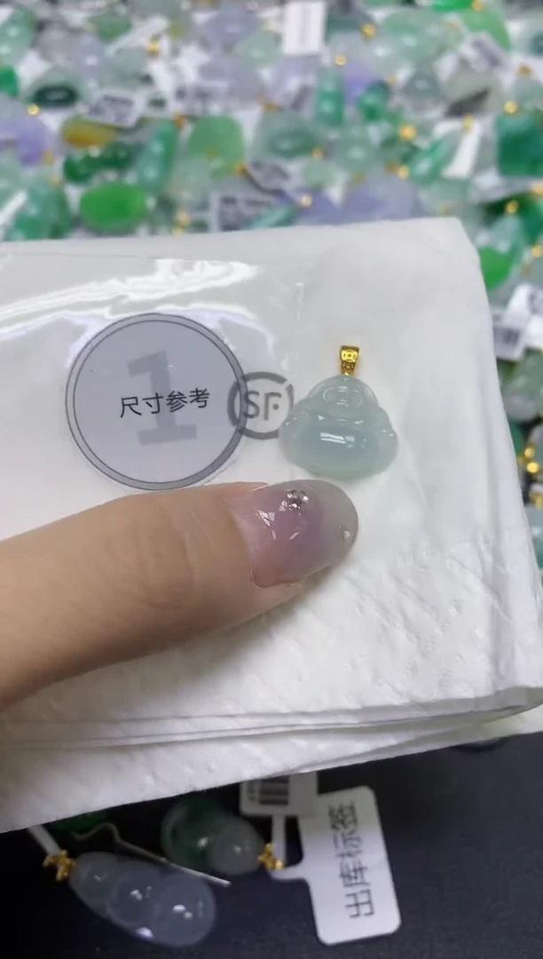 颈饰未镶嵌翡翠天然缅甸翡翠A货百元以上9元证书费自理