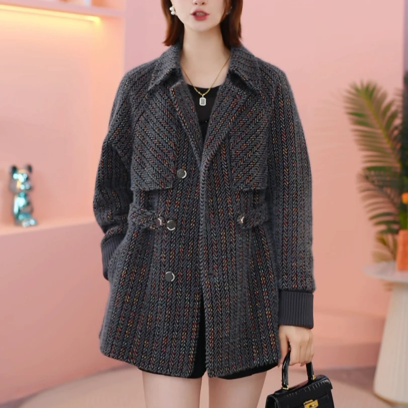 【恩宸专属】24201冬季新款女装百搭洋气质显瘦斗篷外套