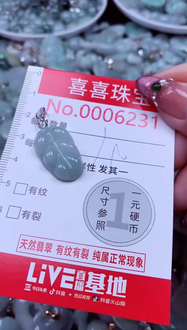 吊坠(不含链)未镶嵌翡翠6231
