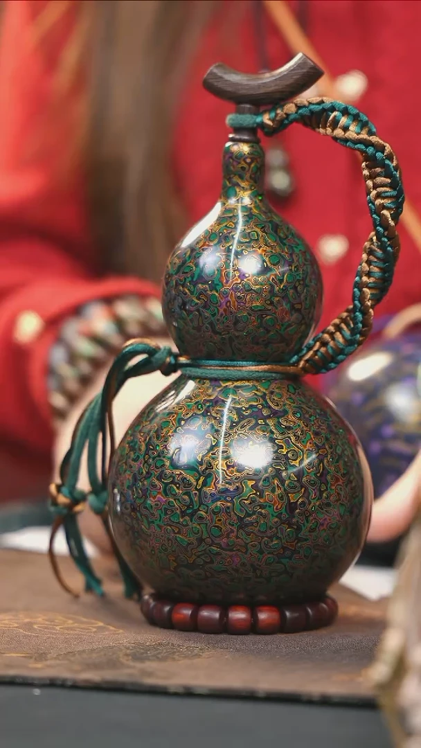 【闪购商品】WD277漆艺酒葫芦不包手串及旋转底座