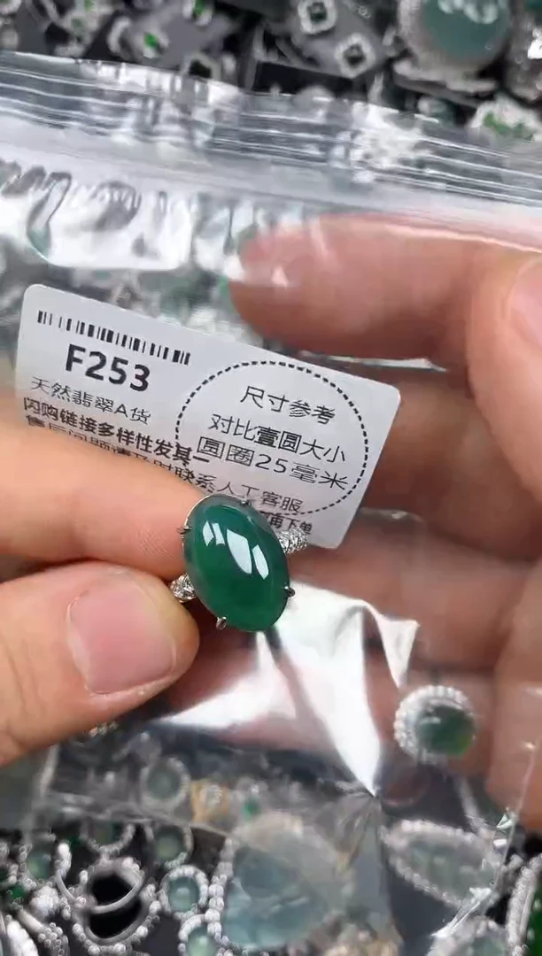 颈饰未镶嵌翡翠F253戒指