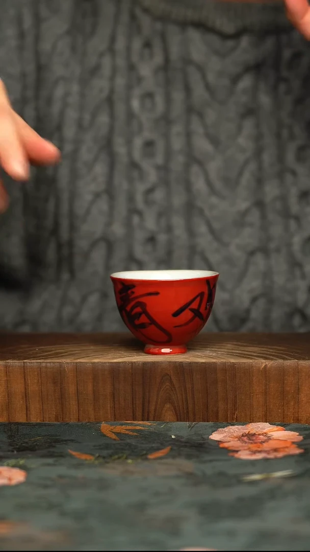 杯釉下彩手工手绘同款陶器