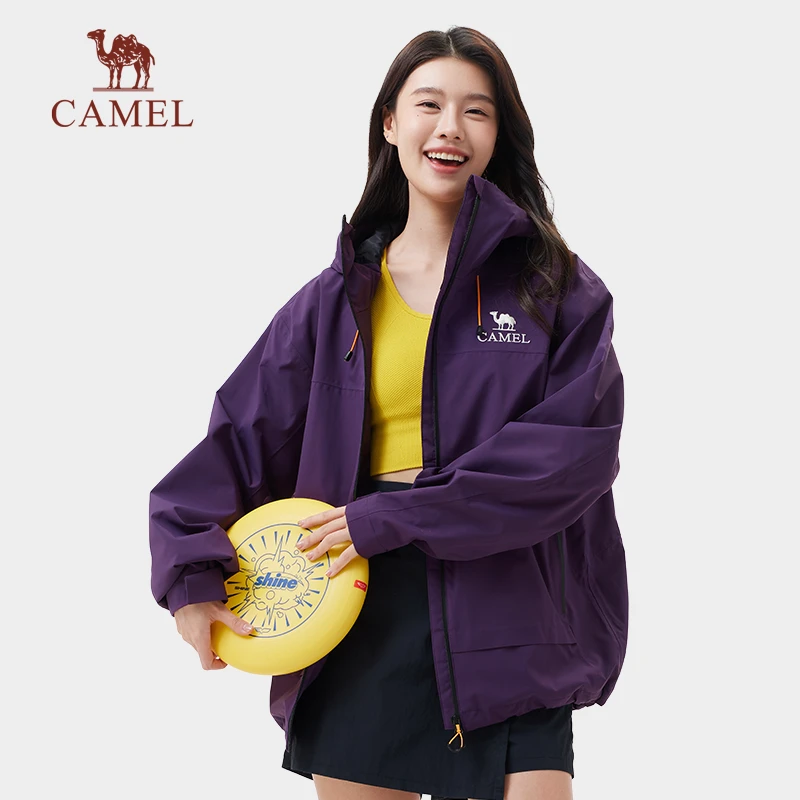 【骆驼】男女同款单层冲锋衣 多色可选 734CATG621/734CATG621A