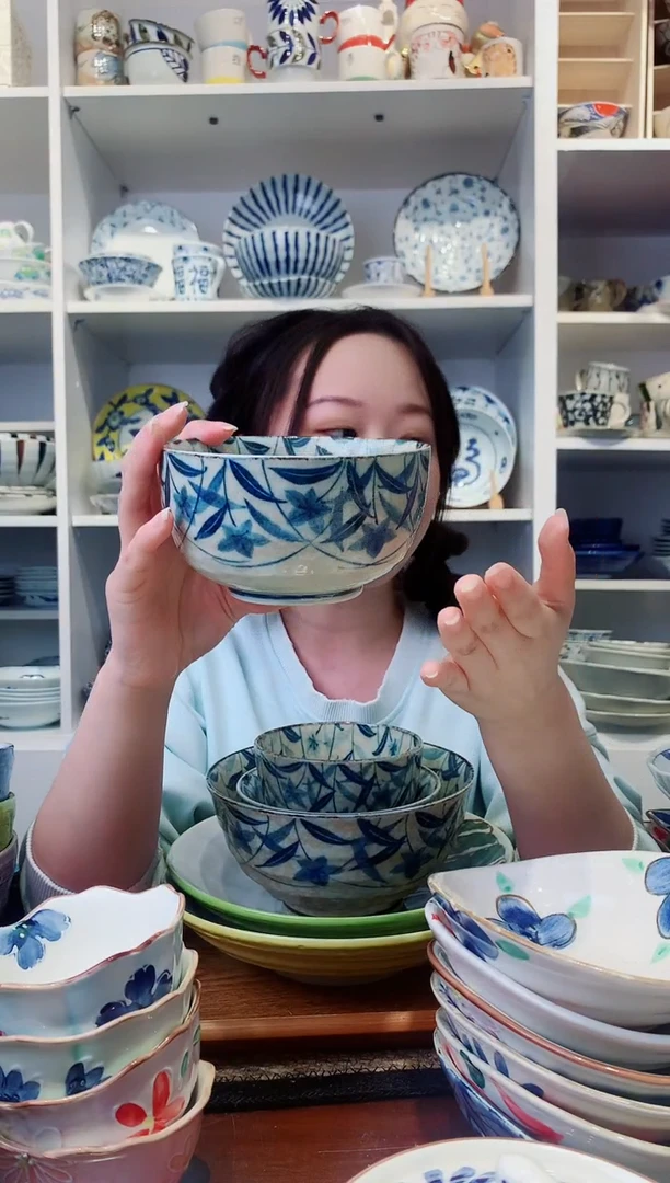 陶瓷黄泥桔梗胖墩墩米饭碗