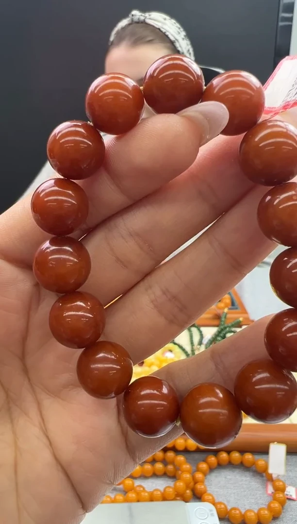 【闪购商品】琥珀手链未镶嵌11秒拍号