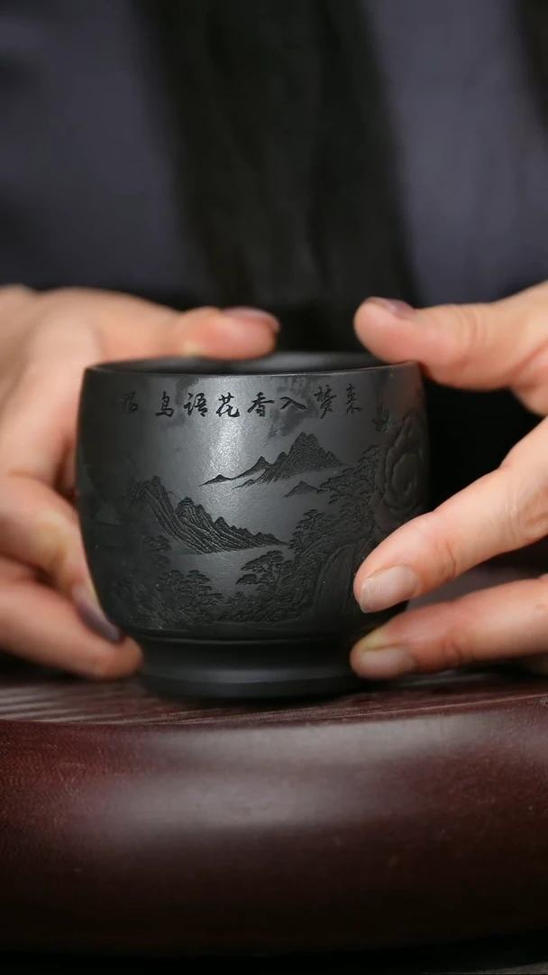 茶杯紫砂宜兴高端紫砂主人杯福利放漏