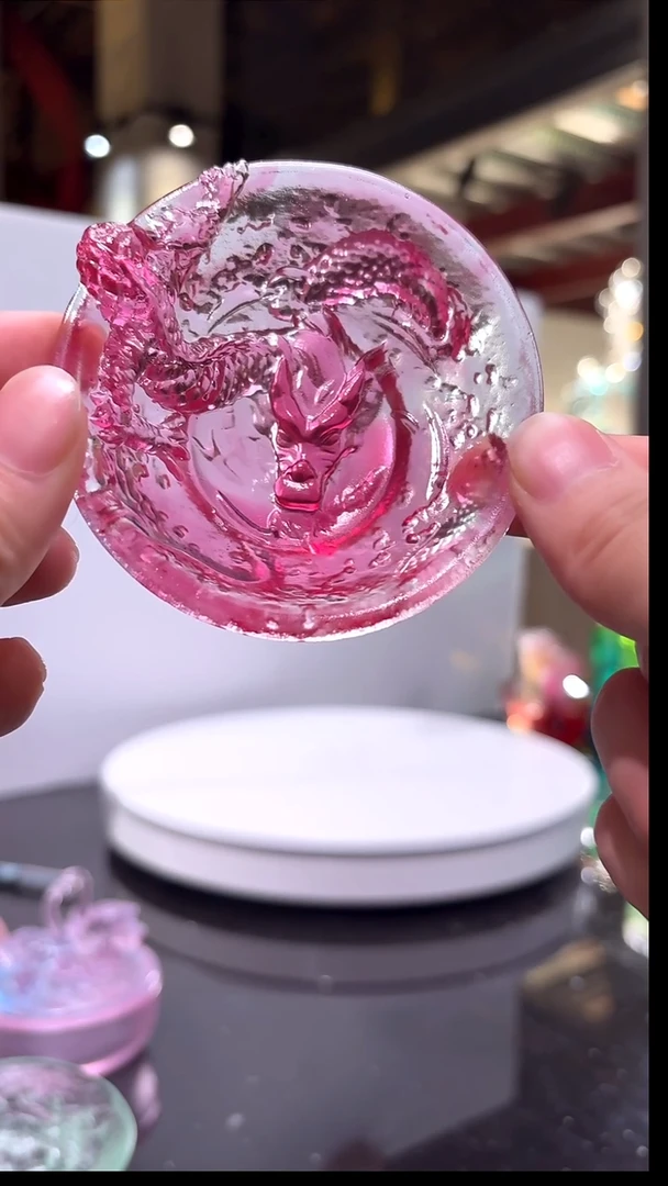 摆件0601127-4金红祥龙主人杯