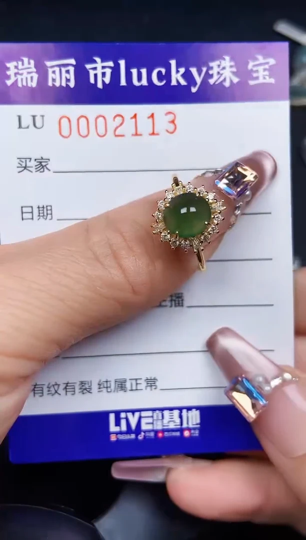 翡翠银S925镶嵌颈饰2113