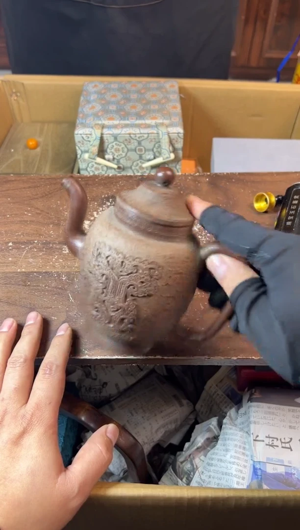 瓷片博**长茶宠工艺赏玩器物茶宠卡单拉黑部分非全新品介意勿拍