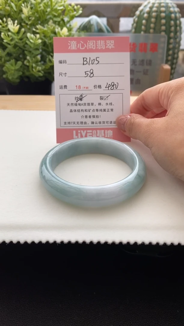 未镶嵌手镯翡翠鱼58.5圈口 编码 B105