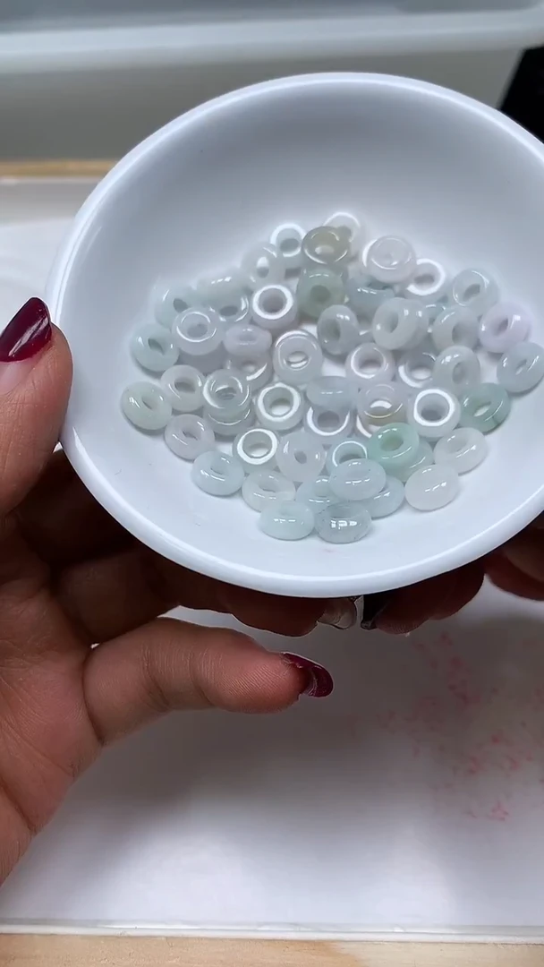 未镶嵌翡翠手饰E214 翡翠 甜甜圈10个9.9元