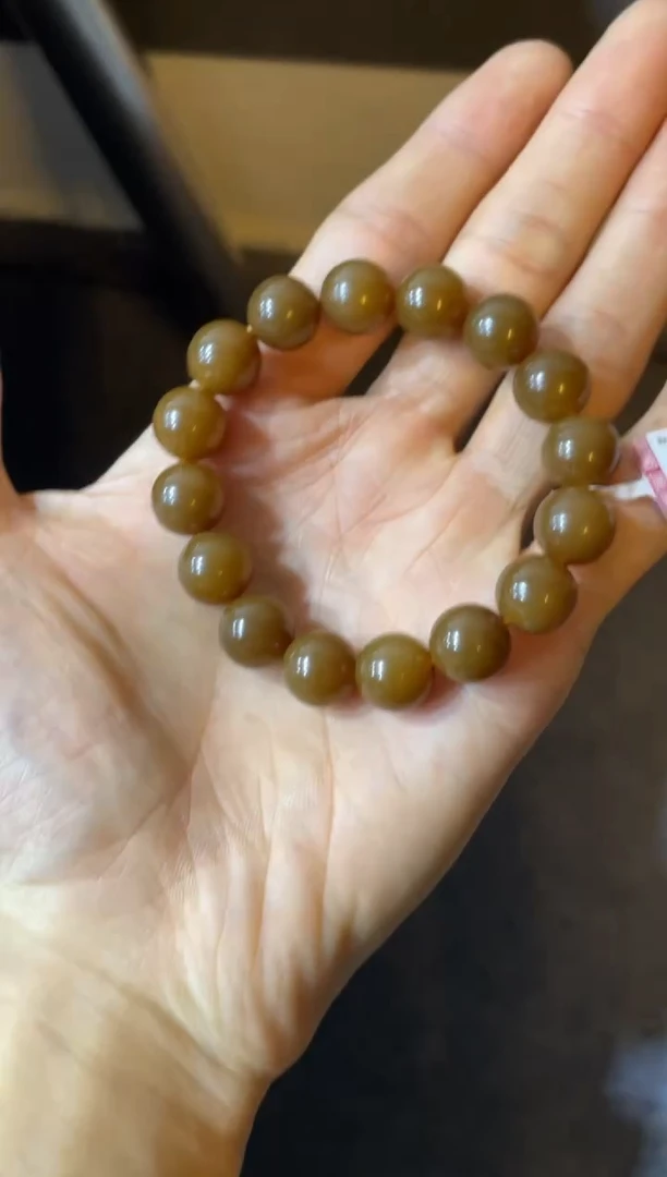 未镶嵌手串和田玉金山老红糖卡12手串（产地直发）