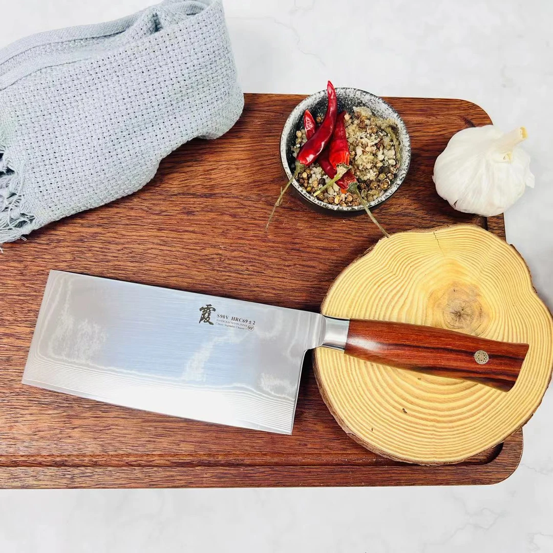 大马士革厨刀家用高端菜刀锋利切肉切菜用刀具多用刀厨师专用103