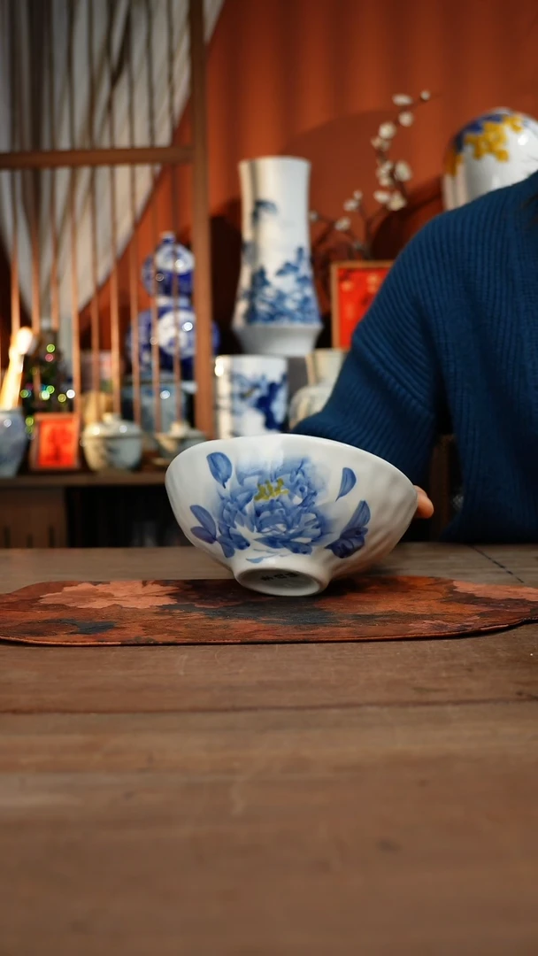 现代高温釉下彩手绘陶瓷餐具