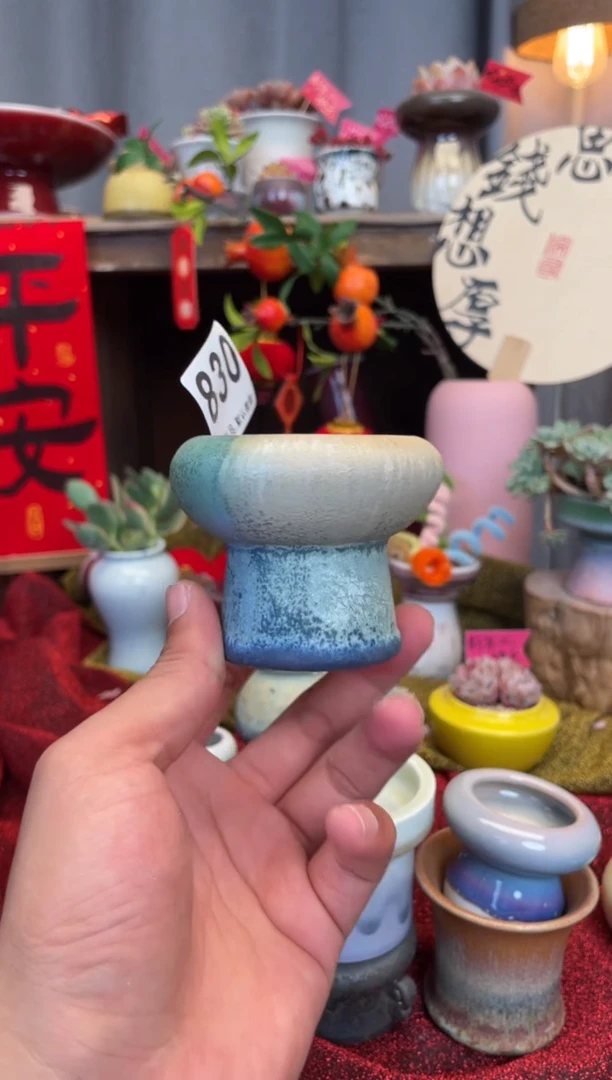 【闪购商品】摆件830小芳手工花盆 默认微瑕