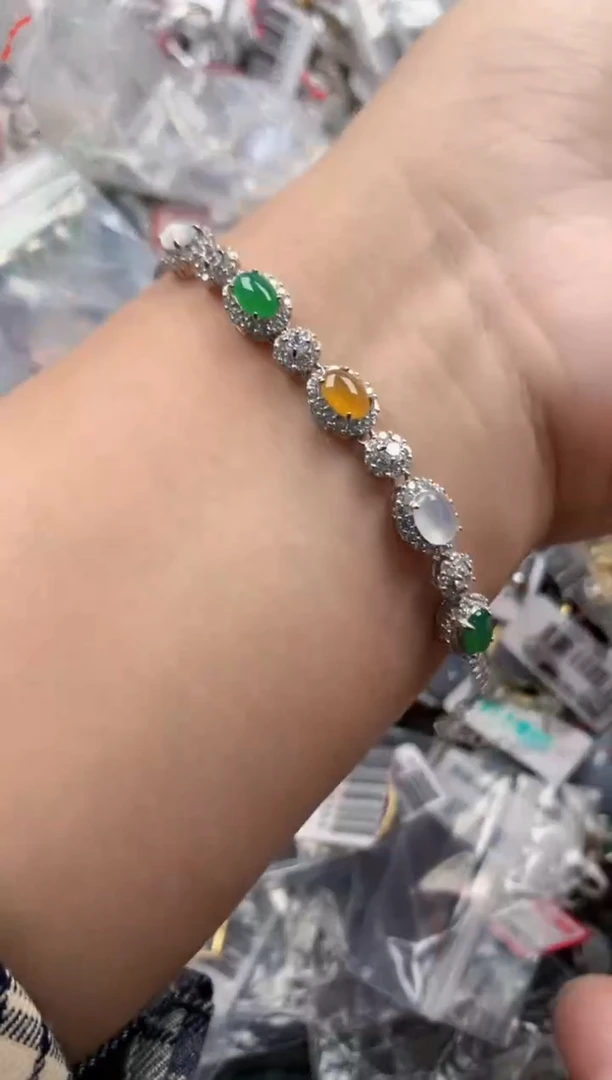 银S925镶嵌戒指翡翠11  11   10