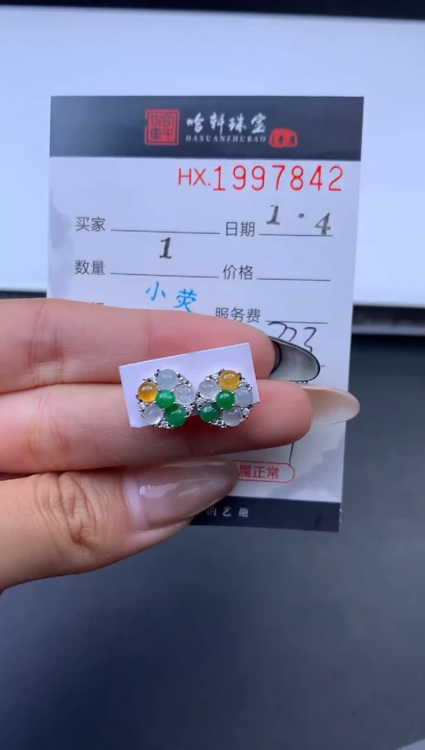 未镶嵌挂件翡翠哈轩 耳饰1对