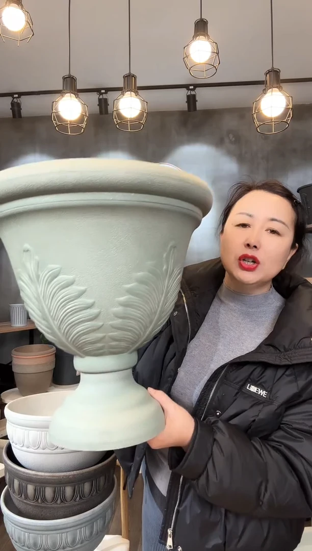 【闪购商品】塑料16寸豪华杯复古绿2只