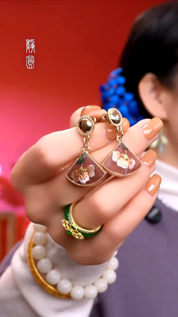 织绣非遗苏绣【耳环7】