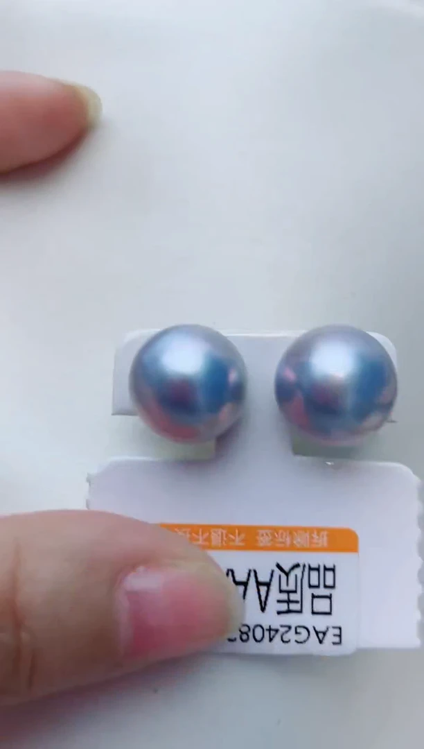 耳饰拼合珍珠（马贝珠）18K金镶嵌A12