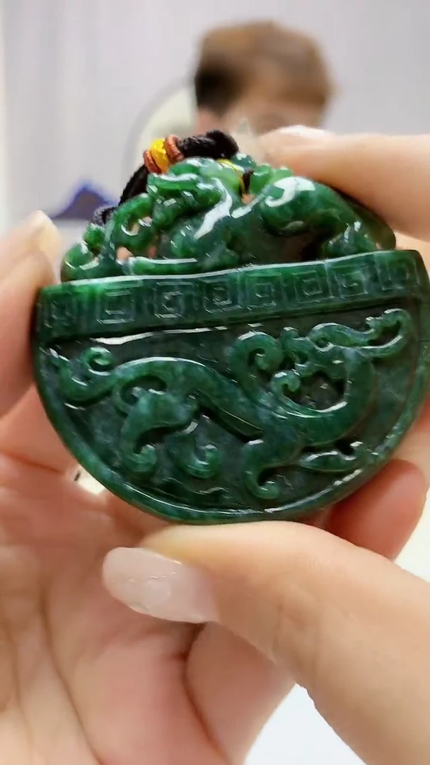 定制翡翠未镶嵌4868ms-毛货30仿古牌