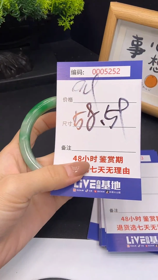 未镶嵌手镯翡翠0005252