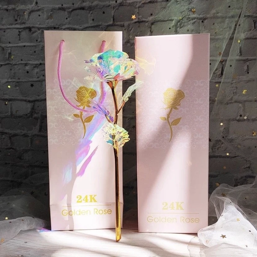 【奈奈】七彩炫光玫瑰花星空玫瑰永生花浪漫永恒情侣七夕情人节礼物