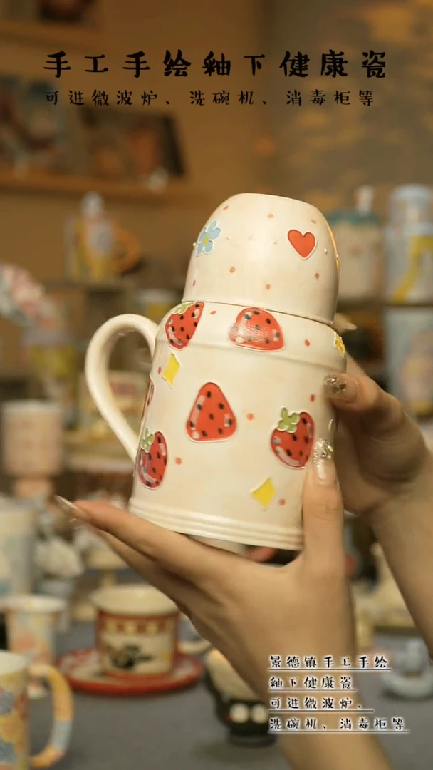 【闪购商品】杯景德镇高温釉下彩陶瓷&A667
