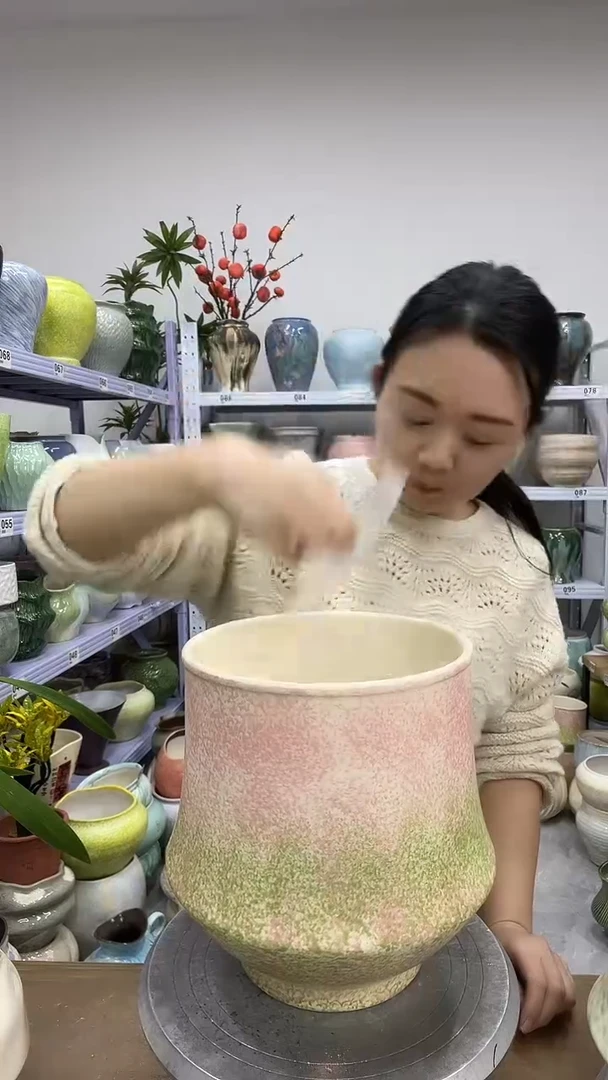 11.27陶瓷花盆直播链接高26     口22