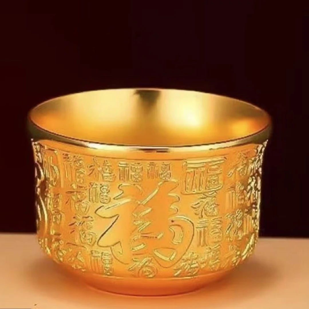 【老师推荐】精雕小号百福缸家居创意摆件客厅摆件