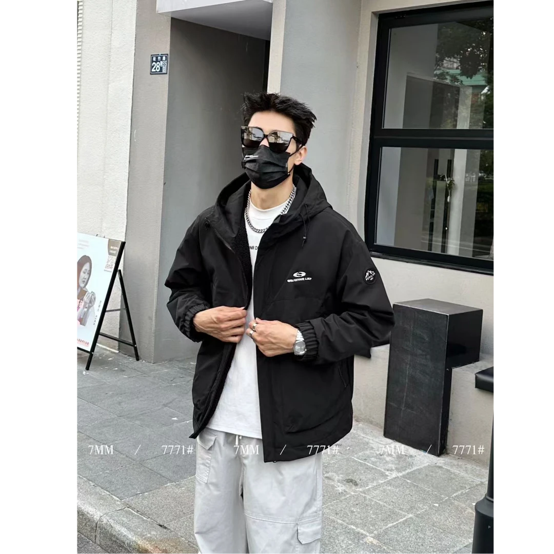 『光头臻选』【双面可穿外套】秋冬情侣款防风防水百搭保暖外套-7771
