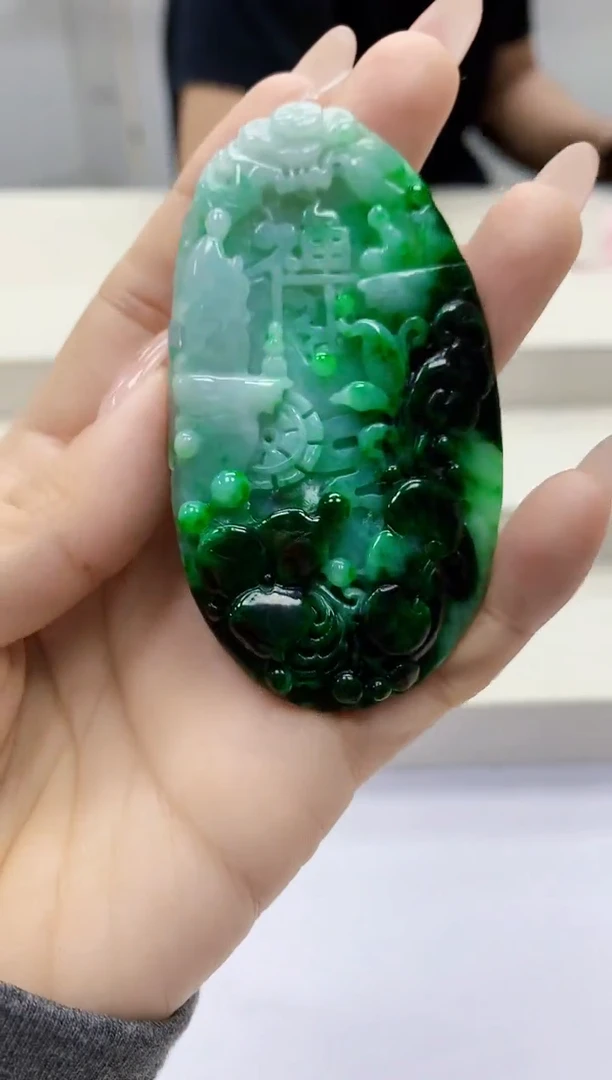 未镶嵌定制翡翠4856ty-毛货挂件35