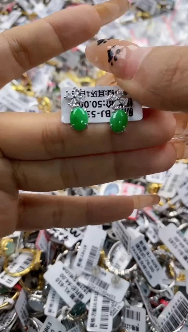 翡翠戒指银S925镶嵌777     8